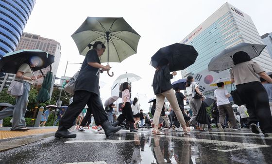 비 내리는 출근길