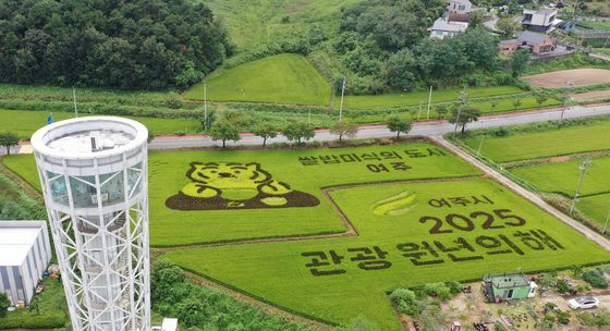여주시, 무직타이거와 함께 유색벼 캐릭터 논그림 조성