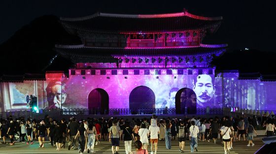 광복 80년 빛 축제의 독립운동가