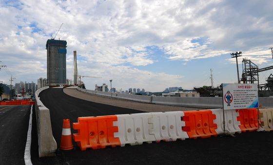 공사중단 된 포항해오름대교