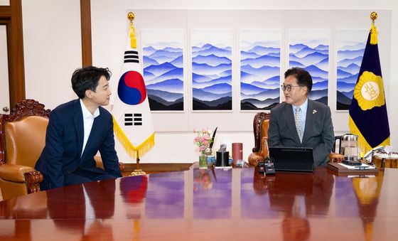 이준석 개혁신당 대표 만난 우원식 국회의장