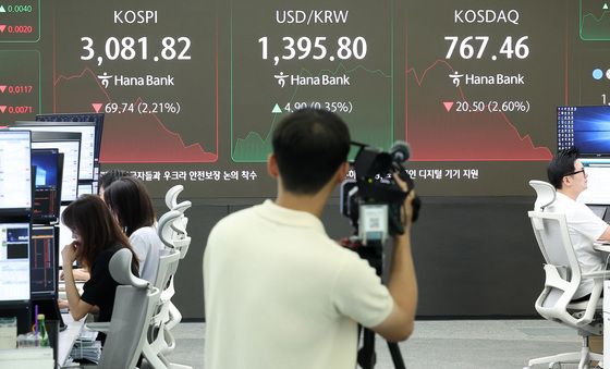 코스피·코스닥, 2% 급락