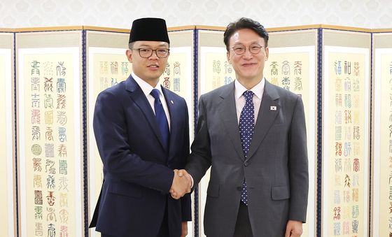 수기오노 인도네시아 외교장관 접견하는 김민석 국무총리