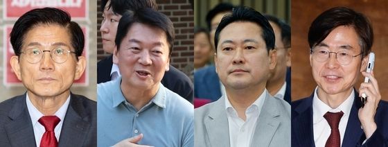 전당대회 하루 앞둔 김문수·안철수·장동혁·조경태