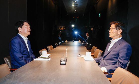 안철수 의원 만난 김문수 후보