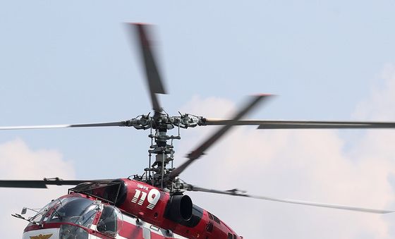 소방헬기 동원해 익수자 구조하는 대구소방