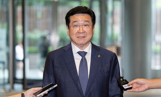 답변하는 이찬희 삼성 준법감시위원장