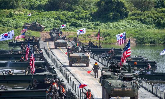 한미 연합군 '도하'
