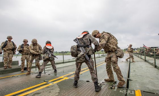 육군 제7공병여단 '한미연합 제병협동 도하훈련'