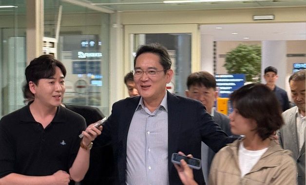 미국 출장 마친 이재용 삼성전자 회장