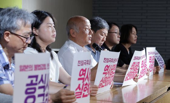 발언하는 박석운 한일역사정의평화행동 공동대표