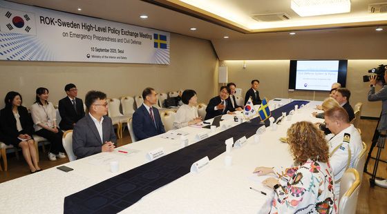 김광용 재난안전관리본부장, 요한 베르그랜 스웨덴 민방위차관 접견