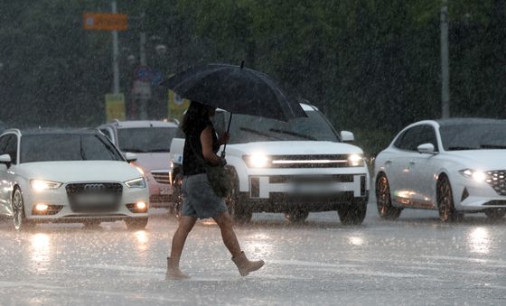 요란하게 내리는 비