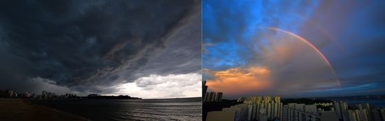 포항 하늘의 두 얼굴