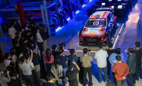 현대차 N 출범 10주년 기념식 '프로젝션 맵핑' 시연