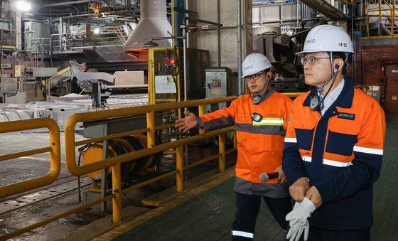 김정관 장관, 포항제철소 현장점검