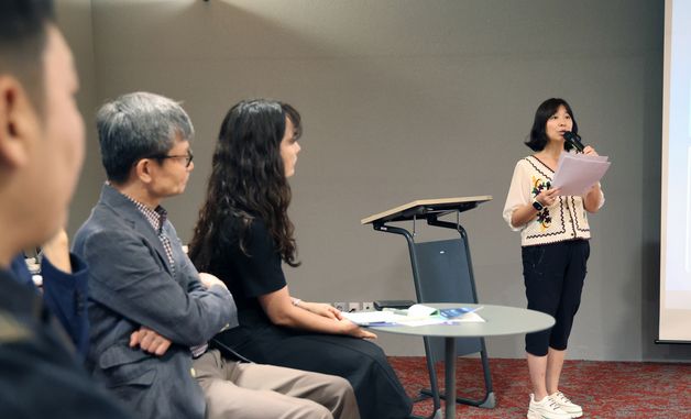 기업 설명하는 한수연 누룽지 대표