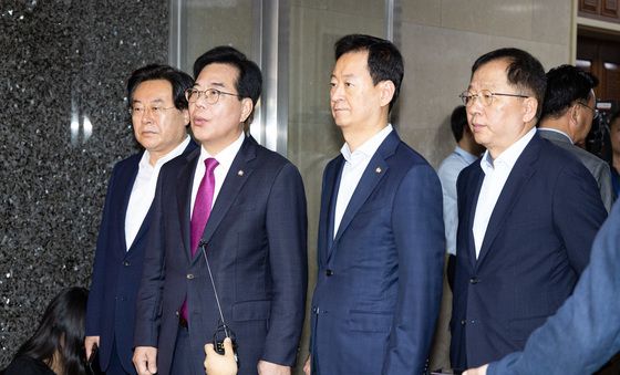 추경호 의원 등 압수수색에 우원식 의장 항의방문한 송언석 국민의힘 원내대표