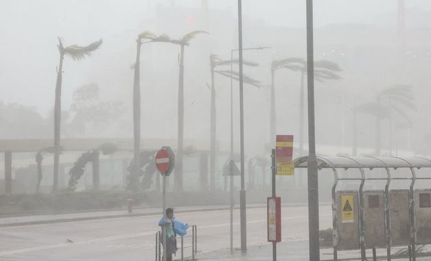 [포토] 홍콩 태풍 '라가사' 상륙