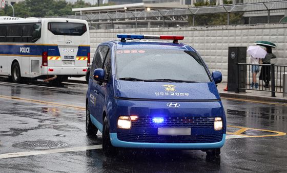 '정교유착 의혹 정점' 한학자 총재, 구속 후 첫 특검 출석