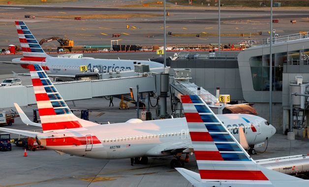 [포토] 미 아메리칸항공 여객기의 모습