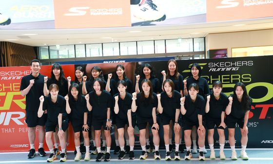 정관장 레드스파이크 배구단의 힘찬 파이팅