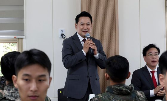 장병 간담회하는 장동혁