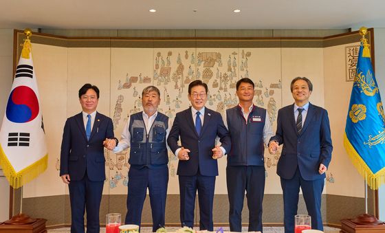 이재명 대통령, 양대 노총 위원장 오찬 간담회