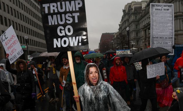 [포토] 美 워싱턴DC에서 열린 反트럼프·ICE 시위