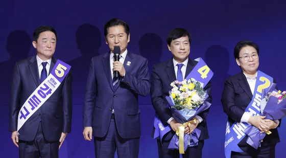 합동연설회 발언하는 정청래