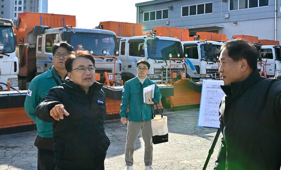 김광용 재난안전관리본부장, 제설 전진기지 점검