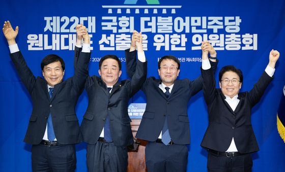 민주당 신임 원내대표에 한병도·신임 최고위원 이성윤, 강득구, 문정복 선출