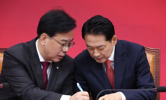 현안 논의하는 장동혁·송언석