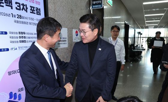 면담 마친 한병도·정원오