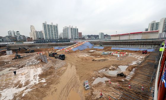 공사 진행중인 광운대역 물류부지