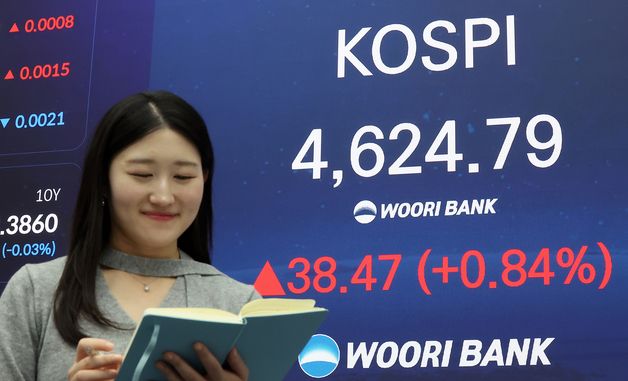 4,624 사상 최고가 마감한 코스피