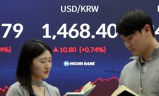 10원 넘게 오른 달러·원 환율