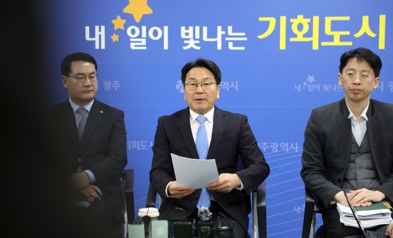 행정통합 계획 밝히는 강기정 광주시장