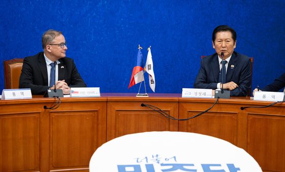 정청래 민주당 대표, 이반 얀차렉 주한체코대사 접견