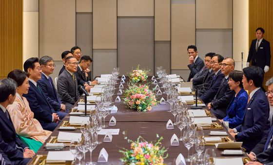 이재명 대통령, 일본 총리 주최 만찬 행사 참석