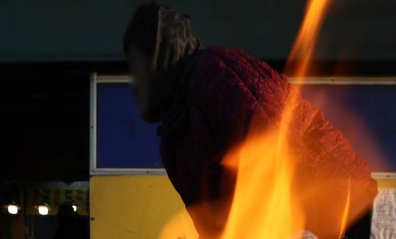 동장군 맹위 떨친 아침