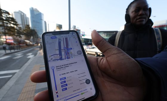 '도착 정보 없는 서울 시내버스'