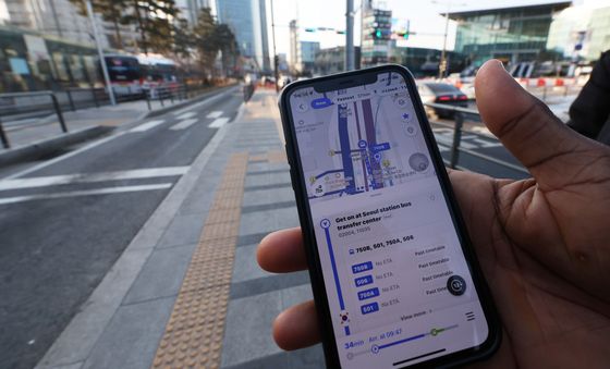 '도착 정보 없는 서울 시내버스'