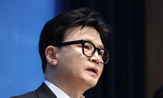 기자회견하는 한동훈