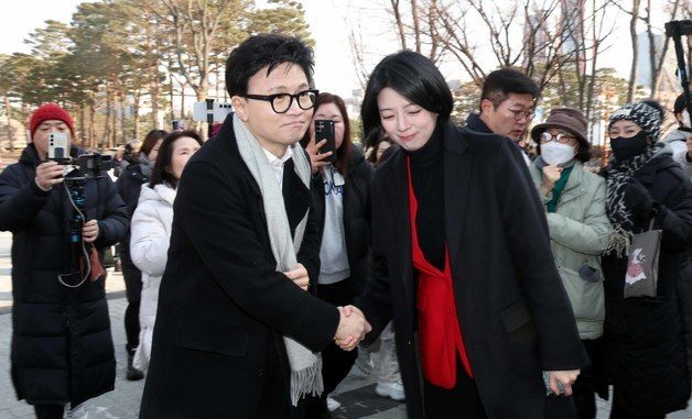 악수하는 한동훈·배현진