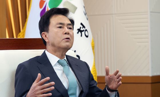 행정통합 발언하는 김태흠 지사