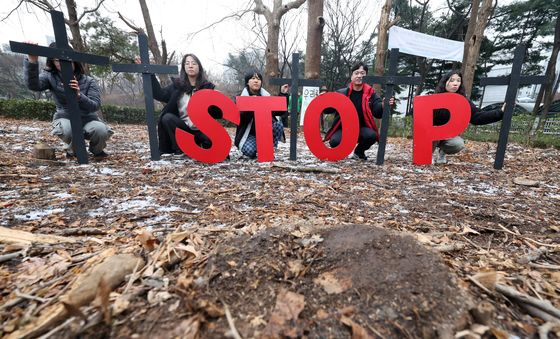 '경희궁의 나무를 지켜주세요'