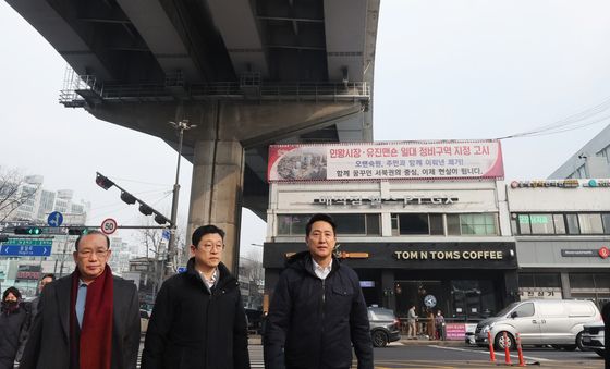홍제천 일대 내부순환로 현장 찾은 오세훈 시장