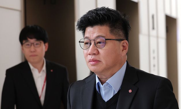 롯데 VCM 참석하는 강병구 롯데글로벌로지스 대표이사