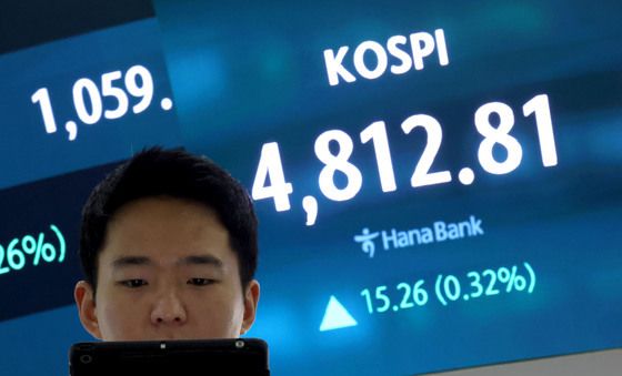 코스피, 장 초반 사상 첫 4800선 돌파